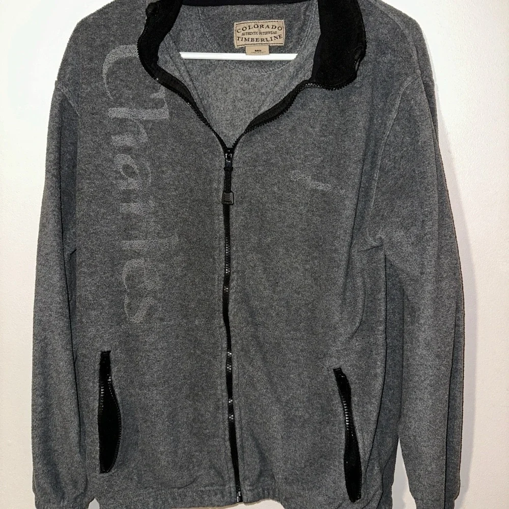 Colorado Timberline Men's MD Long Sleeve Fleece Embroidered Jacket Gray Full Zip